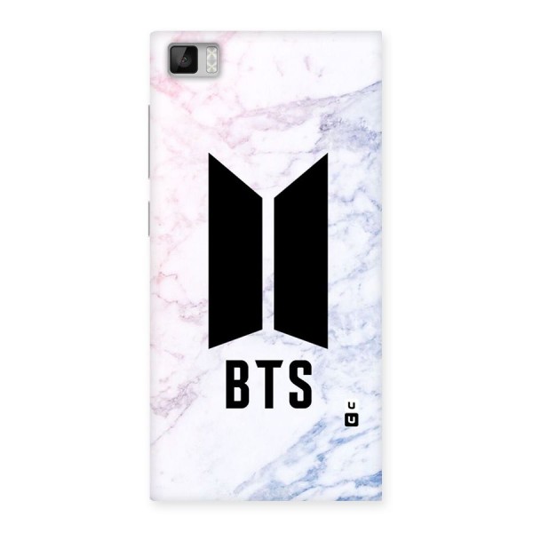 BTS Logo Marble Print Back Case for Xiaomi Mi3