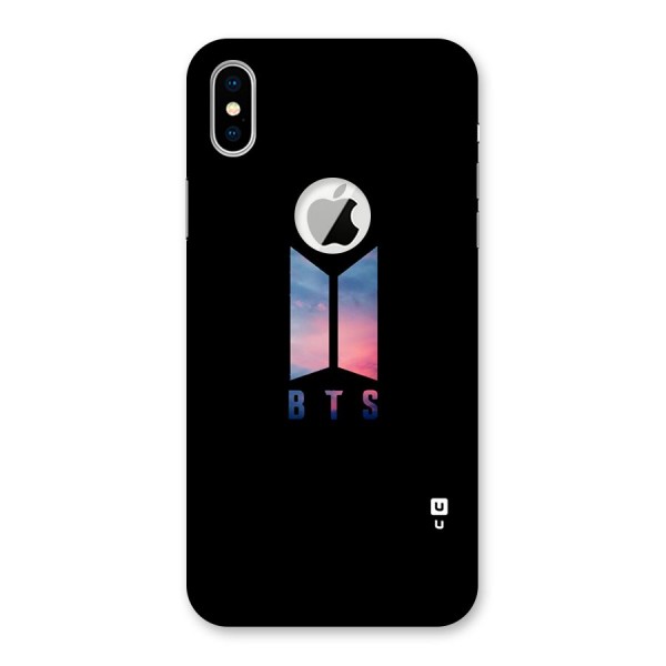 BTS Logo Sky Back Case for iPhone XS Logo Cut