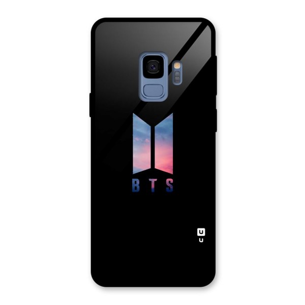 BTS Logo Sky Glass Back Case for Galaxy S9