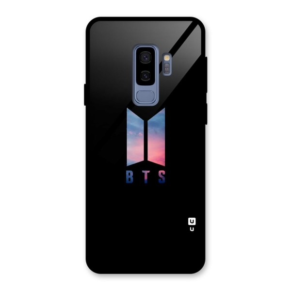 BTS Logo Sky Glass Back Case for Galaxy S9 Plus