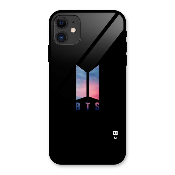 BTS Logo Sky Glass Back Case for iPhone 11