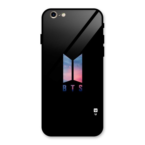 BTS Logo Sky Glass Back Case for iPhone 6 6S