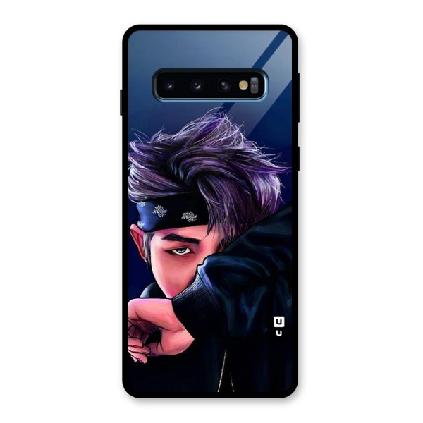 BTS Namjoon Artwork Glass Back Case for Galaxy S10