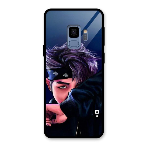 BTS Namjoon Artwork Glass Back Case for Galaxy S9