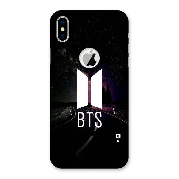 BTS Night Sky Back Case for iPhone XS Logo Cut