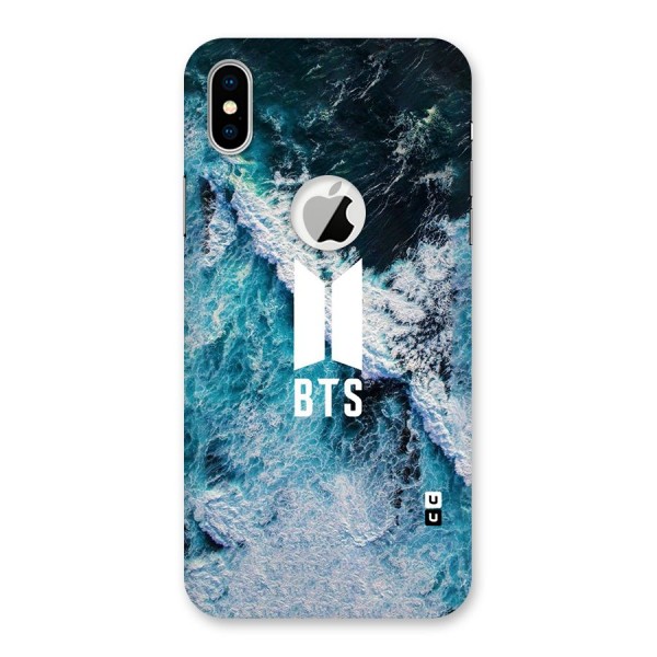 BTS Ocean Waves Back Case for iPhone XS Logo Cut