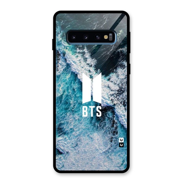 BTS Ocean Waves Glass Back Case for Galaxy S10