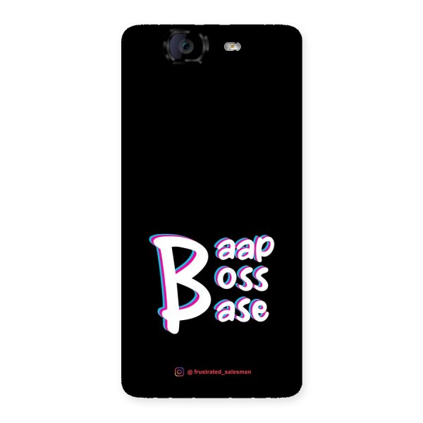 Baap Boss Base Black Back Case for Canvas Knight A350