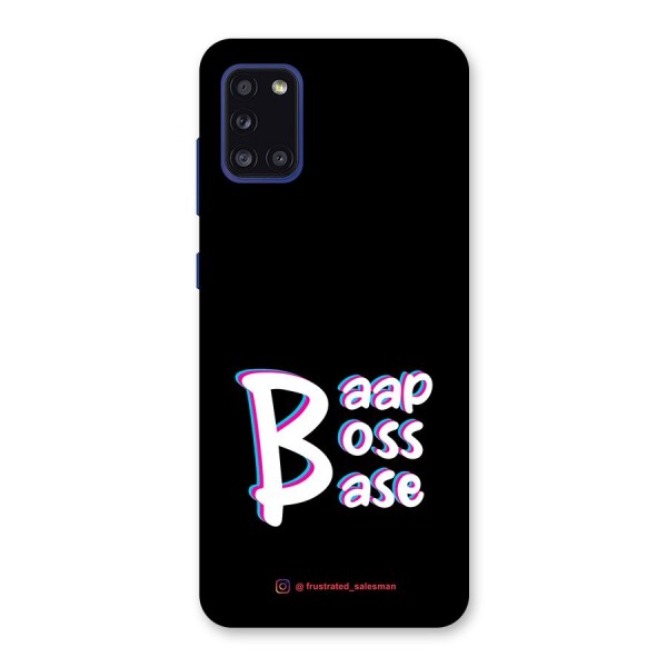 Baap Boss Base Black Back Case for Galaxy A31