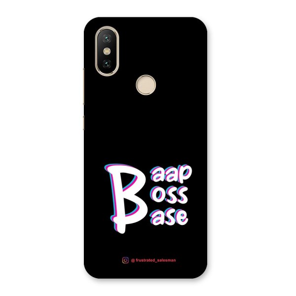 Baap Boss Base Black Back Case for Mi A2