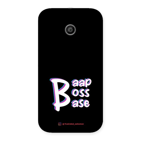 Baap Boss Base Black Back Case for Moto E