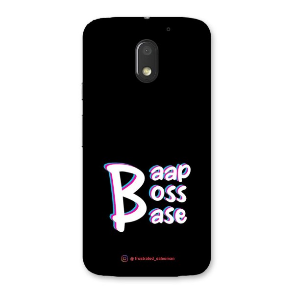 Baap Boss Base Black Back Case for Moto E3 Power