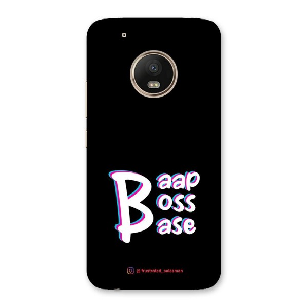 Baap Boss Base Black Back Case for Moto G5 Plus