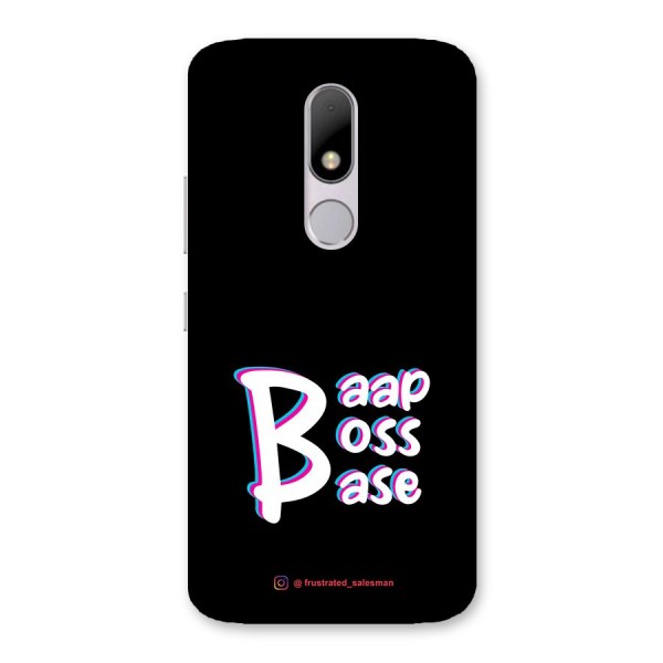 Baap Boss Base Black Back Case for Moto M