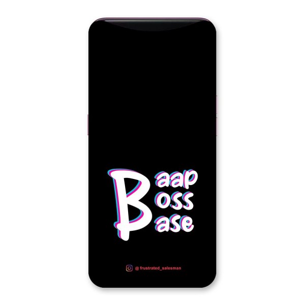 Baap Boss Base Black Back Case for Oppo Find X