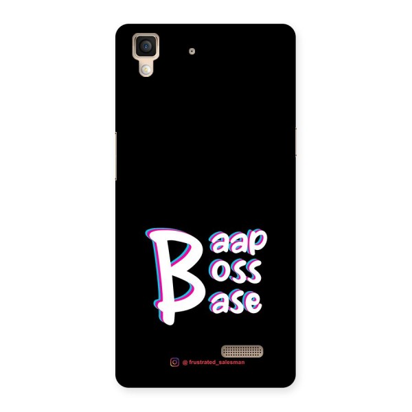 Baap Boss Base Black Back Case for Oppo R7