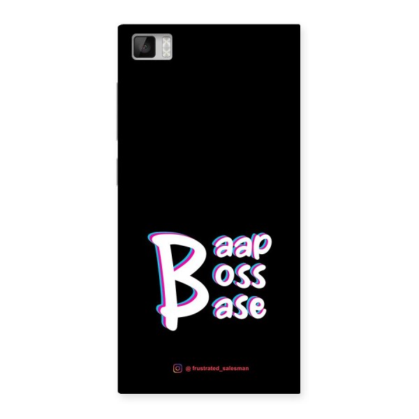 Baap Boss Base Black Back Case for Xiaomi Mi3