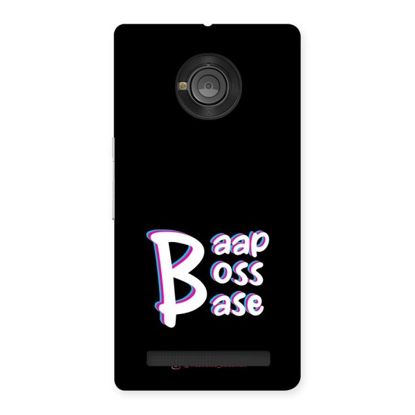 Baap Boss Base Black Back Case for Yu Yuphoria