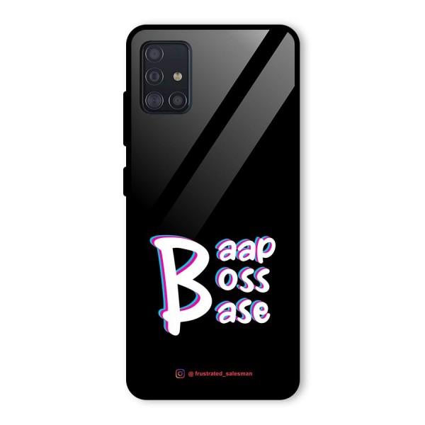 Baap Boss Base Black Glass Back Case for Galaxy A51