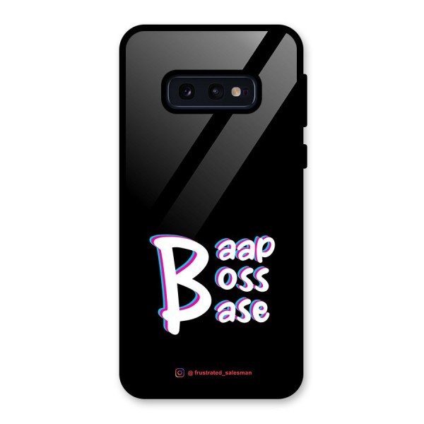 Baap Boss Base Black Glass Back Case for Galaxy S10e