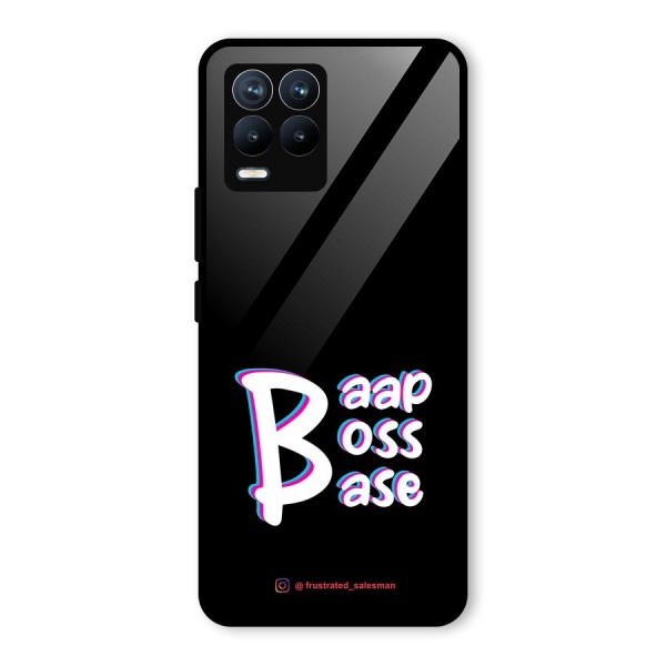 Baap Boss Base Black Glass Back Case for Realme 8