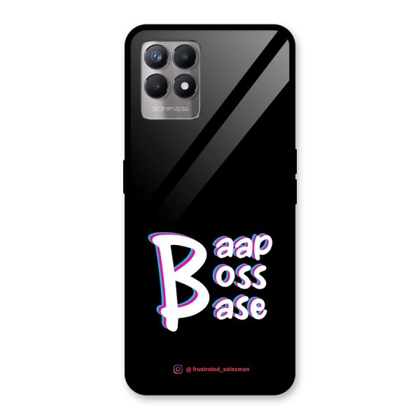 Baap Boss Base Black Glass Back Case for Realme 8i