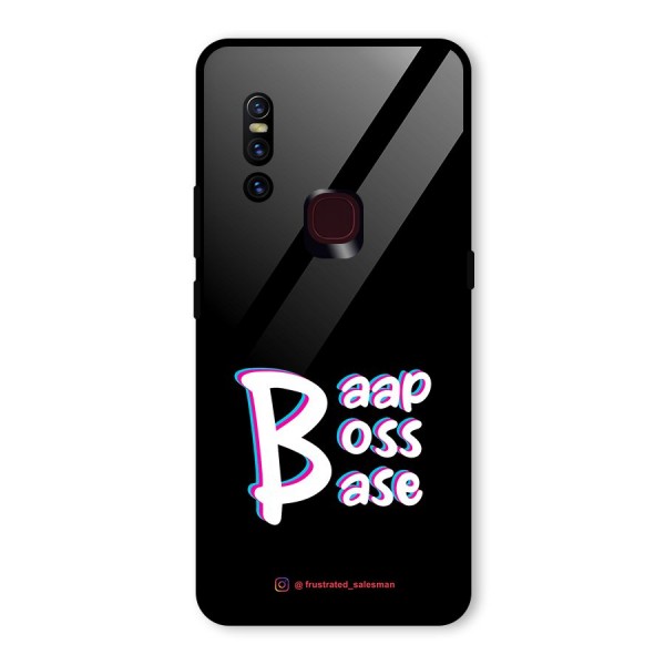 Baap Boss Base Black Glass Back Case for Vivo V15