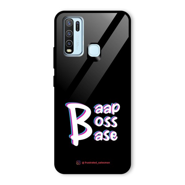 Baap Boss Base Black Glass Back Case for Vivo Y30