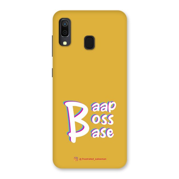 Baap Boss Base Mustard Yellow Back Case for Galaxy A20