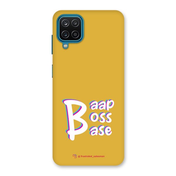 Baap Boss Base Mustard Yellow Back Case for Galaxy F12