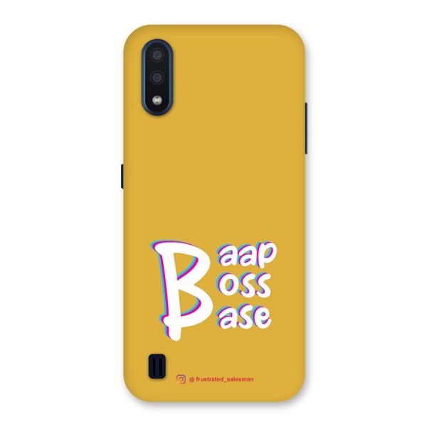 Baap Boss Base Mustard Yellow Back Case for Galaxy M01