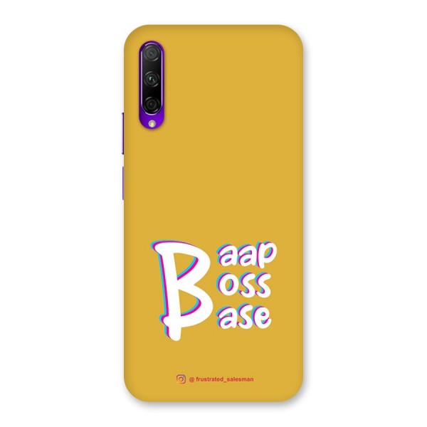 Baap Boss Base Mustard Yellow Back Case for Honor 9X Pro