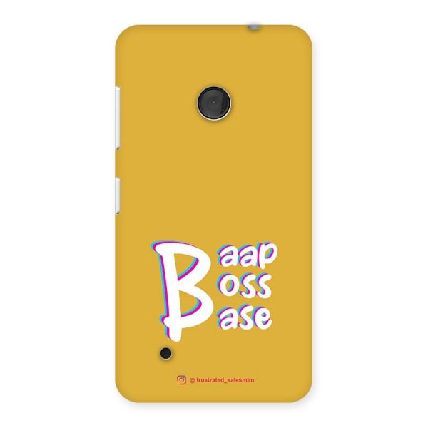 Baap Boss Base Mustard Yellow Back Case for Lumia 530