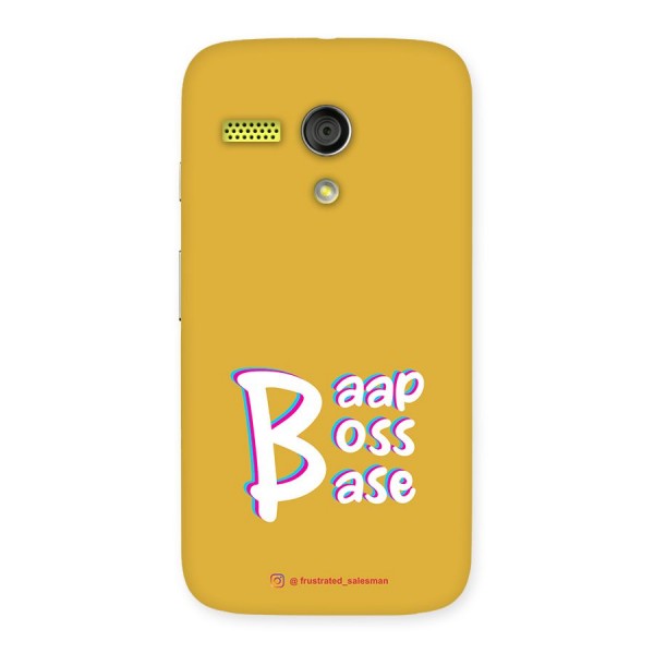 Baap Boss Base Mustard Yellow Back Case for Moto G