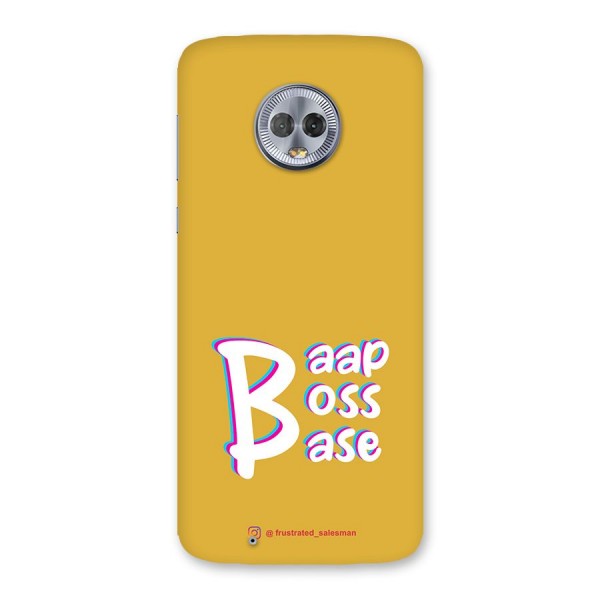 Baap Boss Base Mustard Yellow Back Case for Moto G6