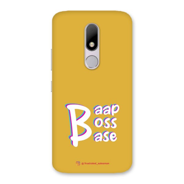 Baap Boss Base Mustard Yellow Back Case for Moto M