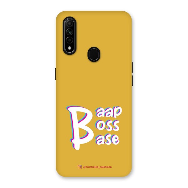 Baap Boss Base Mustard Yellow Back Case for Oppo A31