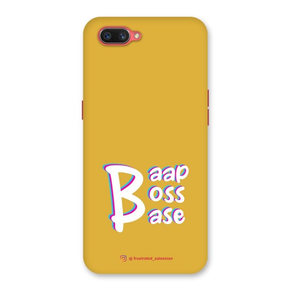 Baap Boss Base Mustard Yellow Back Case for Oppo A3s