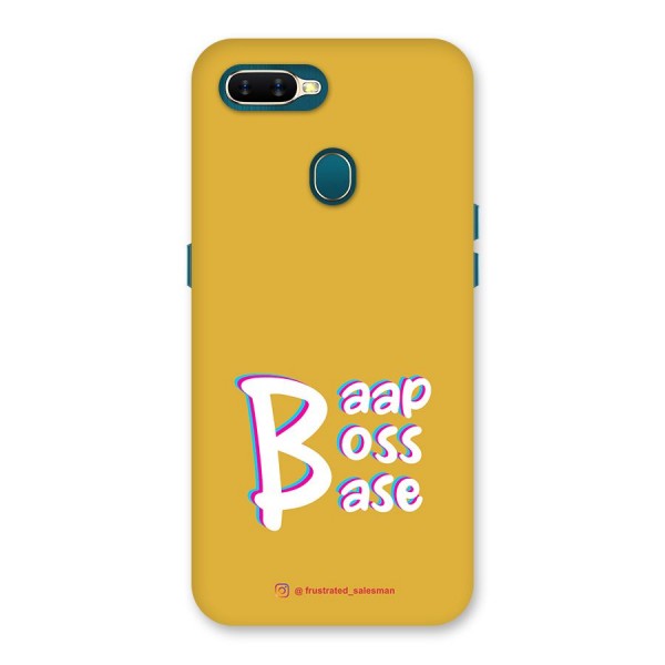 Baap Boss Base Mustard Yellow Back Case for Oppo A7