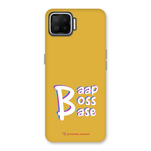 Baap Boss Base Mustard Yellow Back Case for Oppo F17
