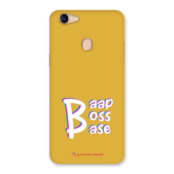 Baap Boss Base Mustard Yellow Back Case for Oppo F5