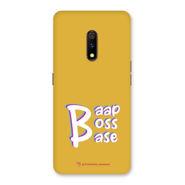 Baap Boss Base Mustard Yellow Back Case for Realme X