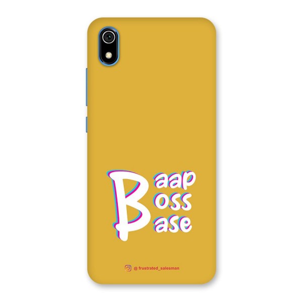 Baap Boss Base Mustard Yellow Back Case for Redmi 7A