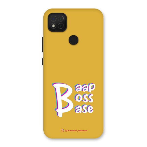 Baap Boss Base Mustard Yellow Back Case for Redmi 9C