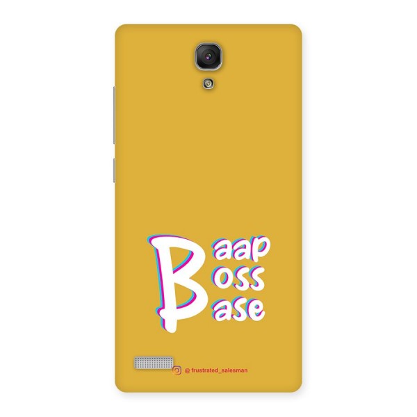 Baap Boss Base Mustard Yellow Back Case for Redmi Note