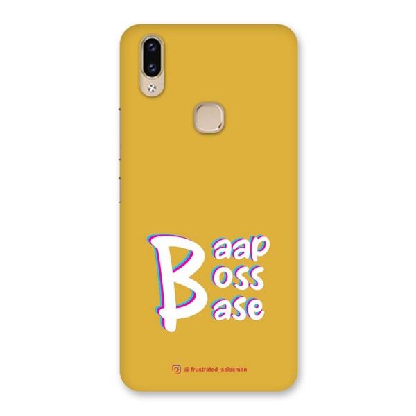 Baap Boss Base Mustard Yellow Back Case for Vivo V9