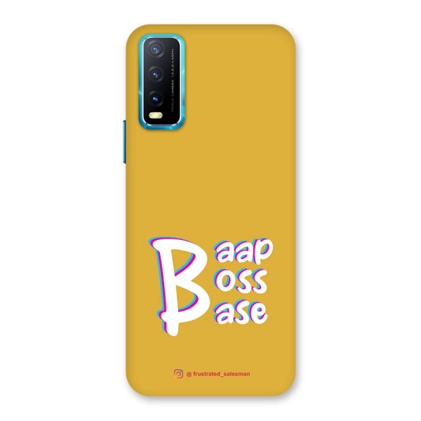 Baap Boss Base Mustard Yellow Back Case for Vivo Y12s