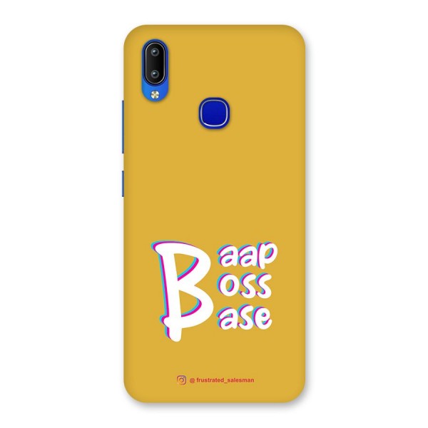 Baap Boss Base Mustard Yellow Back Case for Vivo Y91