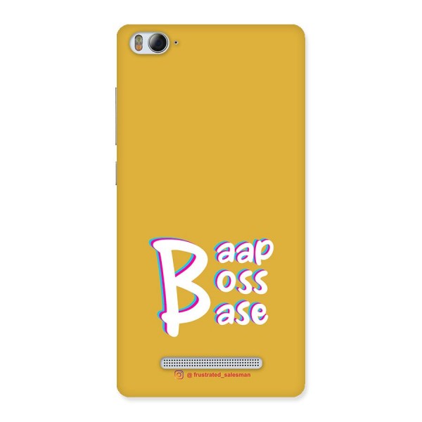 Baap Boss Base Mustard Yellow Back Case for Xiaomi Mi4i