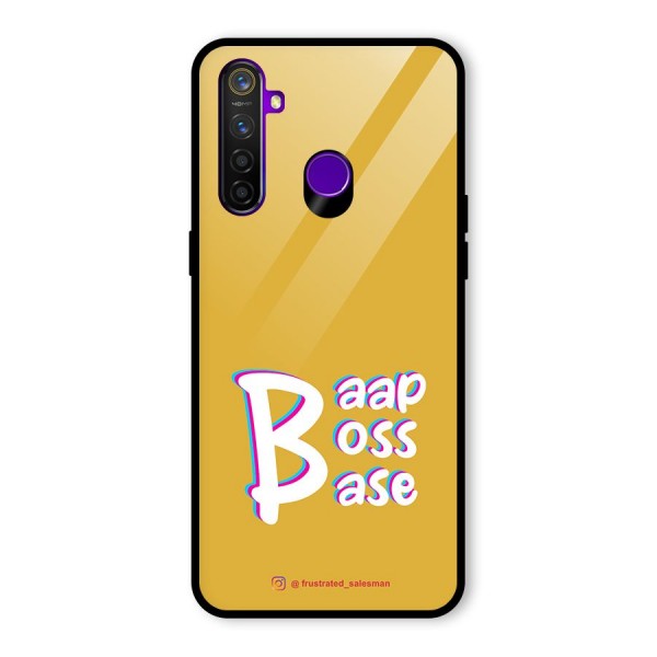 Baap Boss Base Mustard Yellow Glass Back Case for Realme 5 Pro